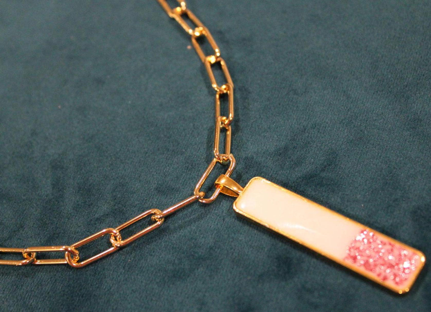 Large Rectangle Single Charm Keepsake Necklace | made with breastmilk, formula, or ashes