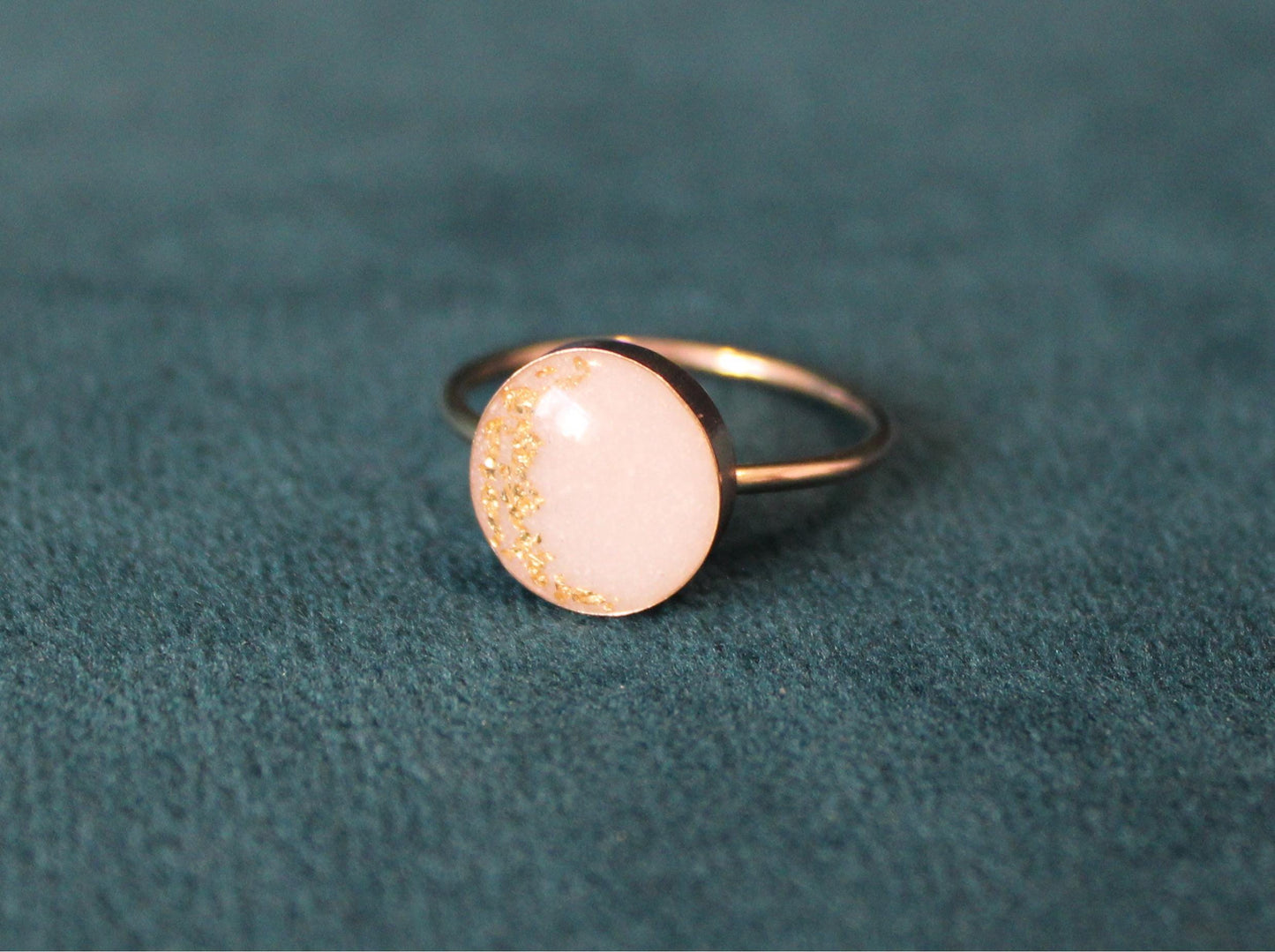 Large Gold Circle Keepsake Ring | made with breastmilk, formula, or ashes