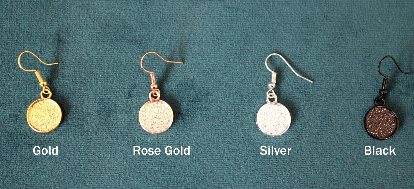 Circle Drop Earrings | made with breastmilk, formula, or ashes