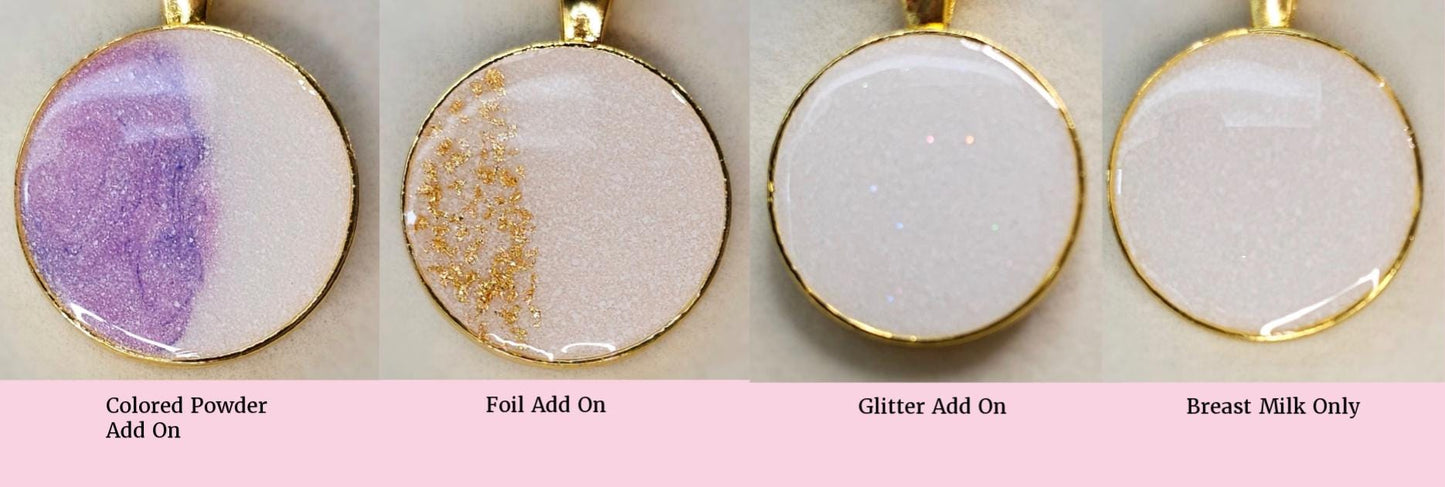 Large Circle 3 Charm Keepsake Necklace | made with breastmilk, formula, or ashes