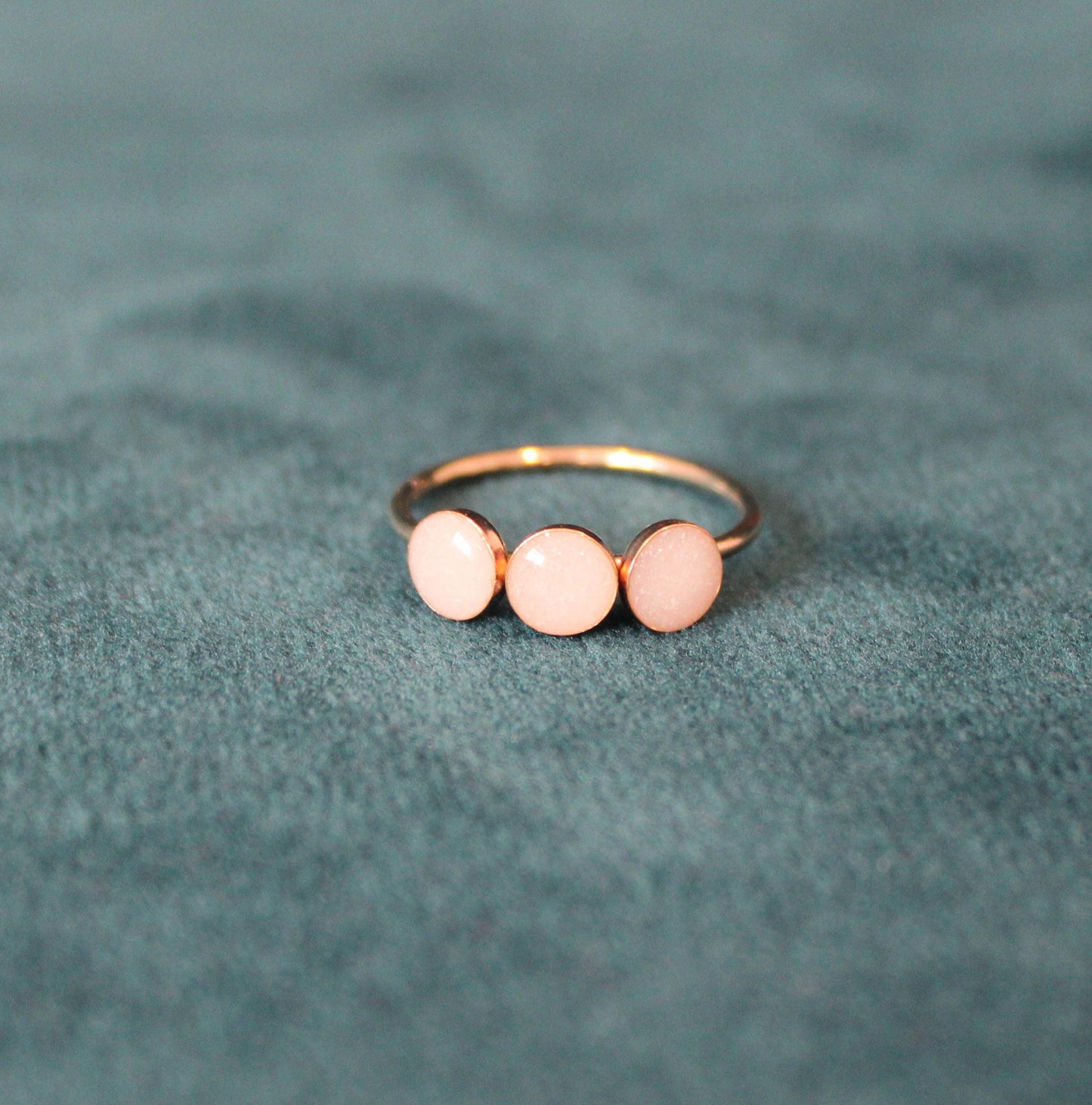 Gold Triple Cirlce Keepsake Ring | made with breastmilk, formula, or ashes