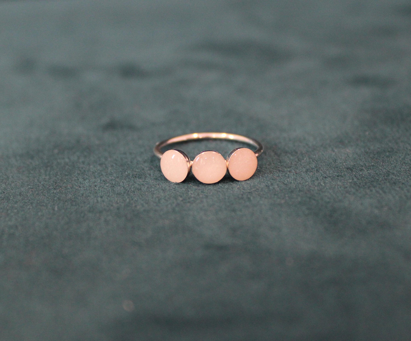 Silver Triple Circle Keepsake Ring | made with breastmilk, formula, or ashes