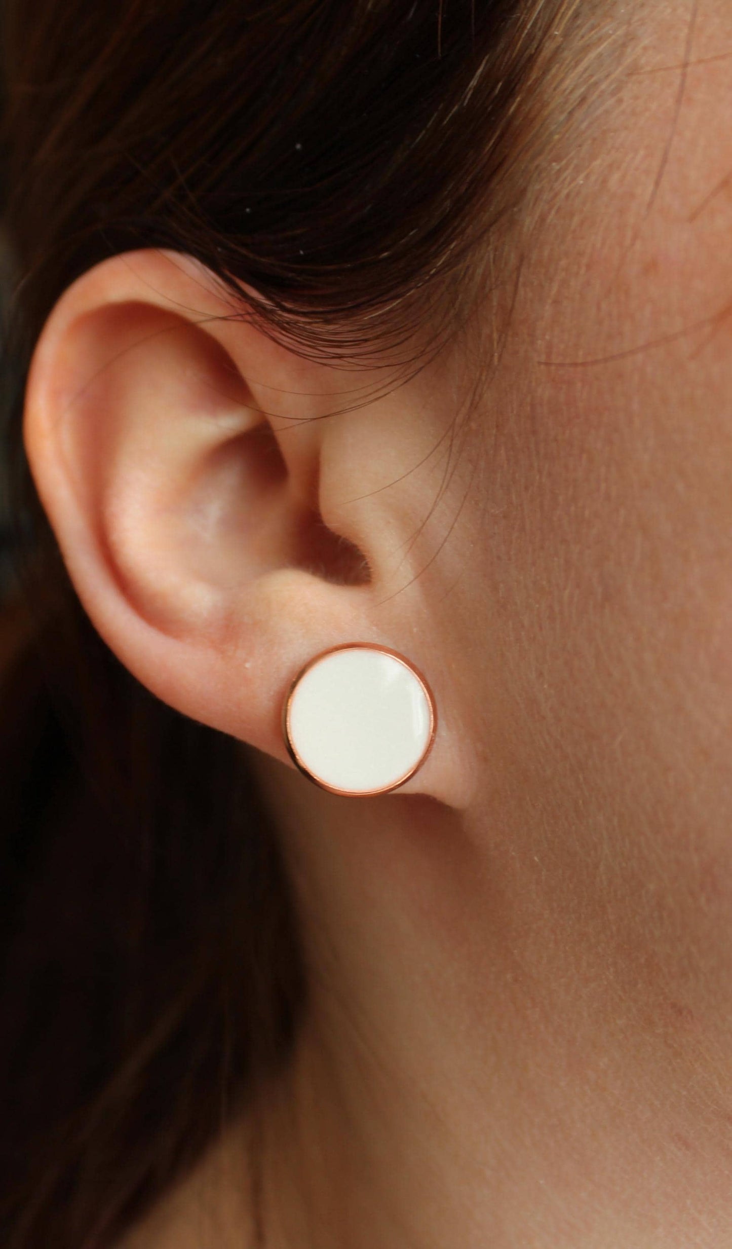 Circle Stud Earrings | made with breastmilk, formula, or ashes
