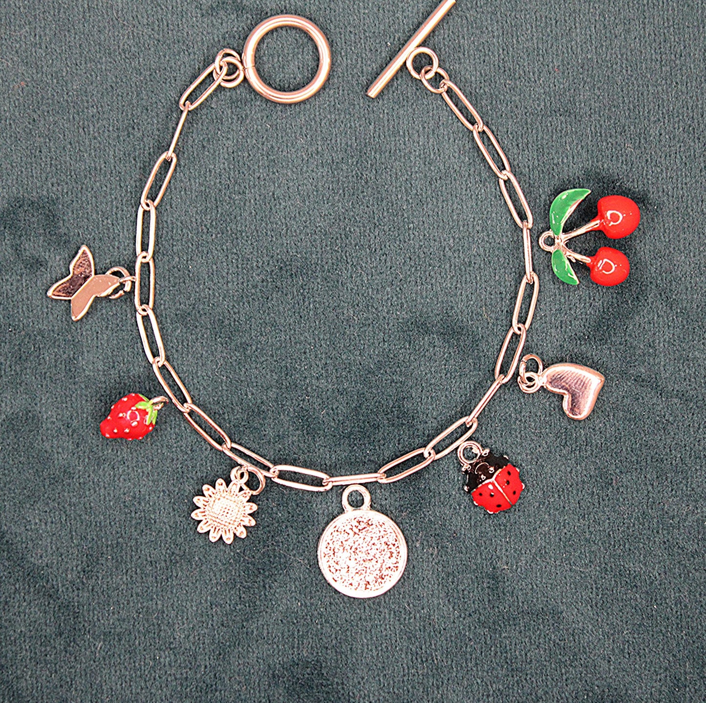 Silver 7 Charm Keepsake Bracelet | made with breastmilk, formula, or ashes