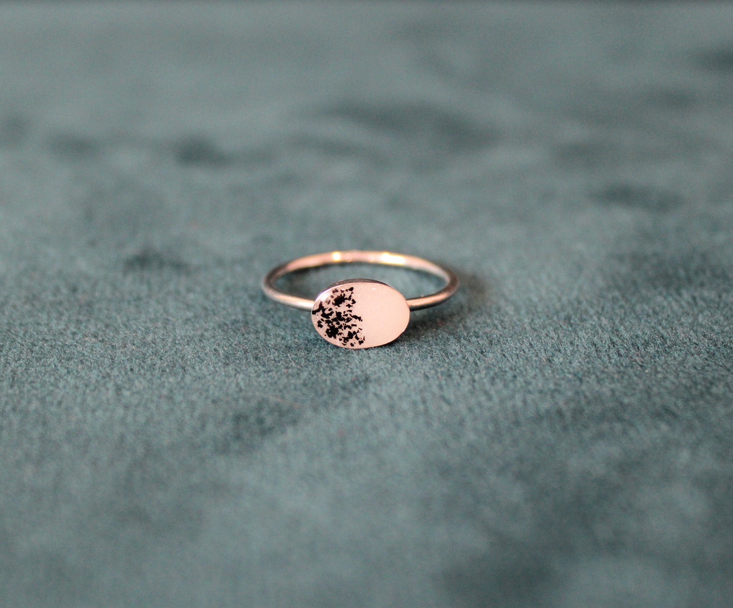 Silver Oval Keepsake Ring | made with breastmilk, formula, or ashes