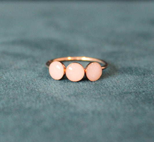 Gold Triple Cirlce Keepsake Ring | made with breastmilk, formula, or ashes