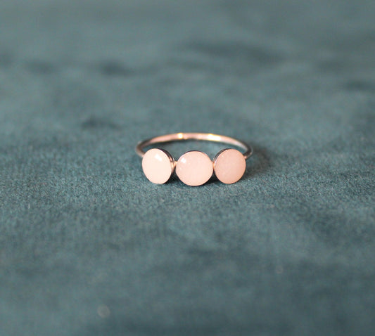 Silver Triple Circle Keepsake Ring | made with breastmilk, formula, or ashes