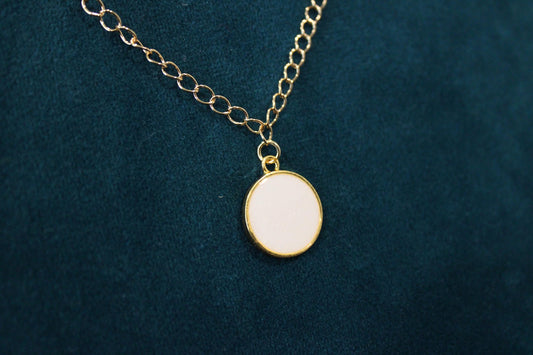 Small Circle Single Charm Keepsake Necklace | made with breastmilk, formula, or ashes