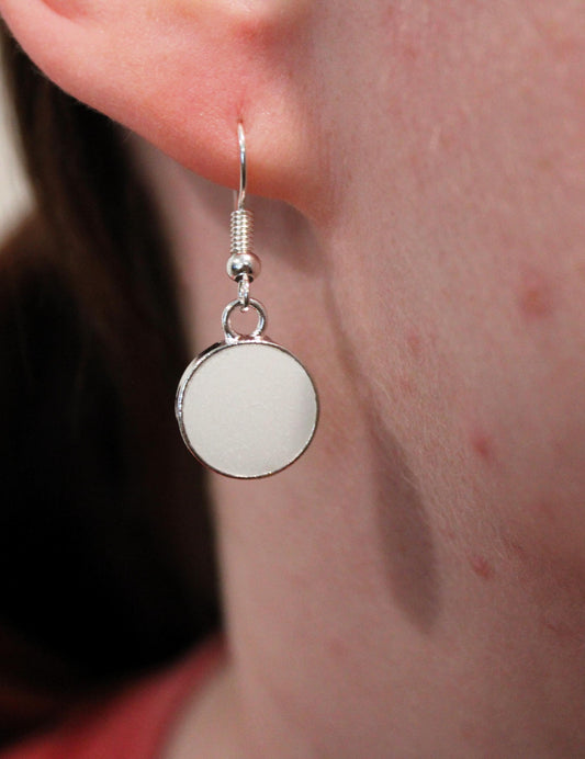 Circle Drop Earrings | made with breastmilk, formula, or ashes