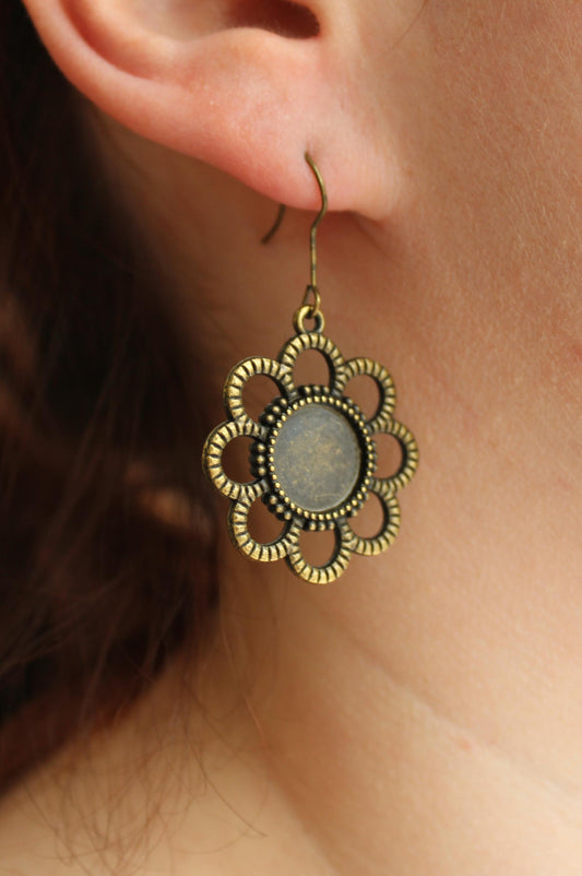 Large Flower Earrings | made with breastmilk, formula, or ashes