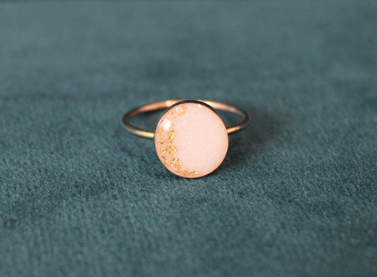 Large Gold Circle Keepsake Ring | made with breastmilk, formula, or ashes