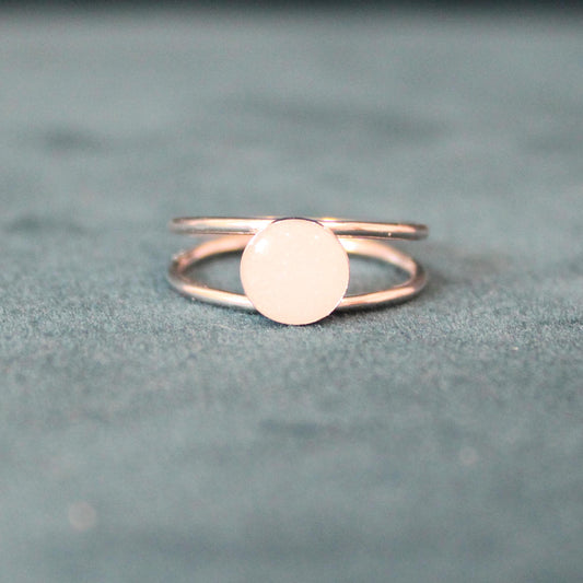 Silver Double Band Keepsake Ring | made with breastmilk, formula, or ashes