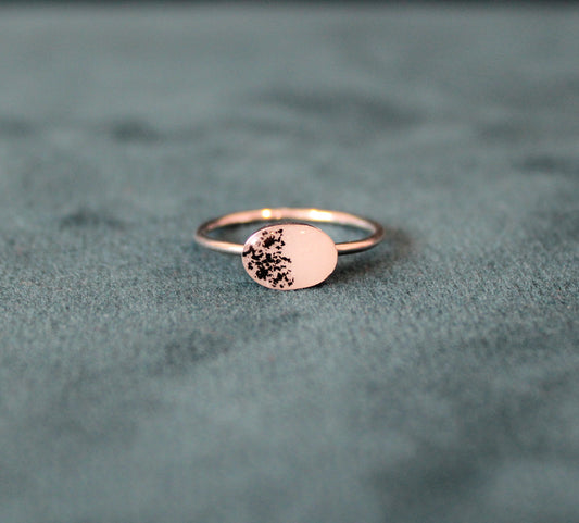 Silver Oval Keepsake Ring | made with breastmilk, formula, or ashes